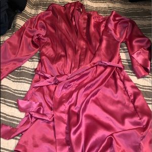 Victoria secret satin wrap-around robe